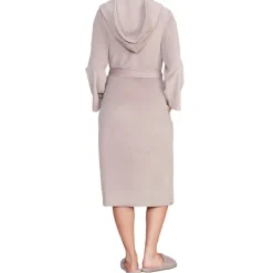 Clearance Barefoot Dreams LuxeChic Hooded Robe CarbonDeep Taupe