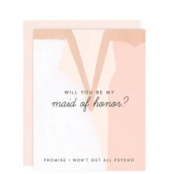 Fashion Girl W/ Knife Maid of Honor Card