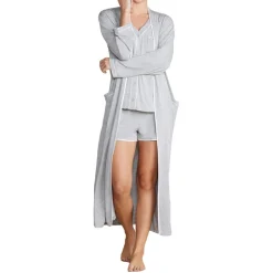 Fashion Barefoot Dreams Malibu Collection® Soft Jersey Piped Robe