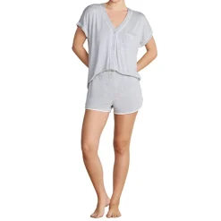 Best Barefoot Dreams Malibu Collection® Soft Jersey Piped Lounge Set