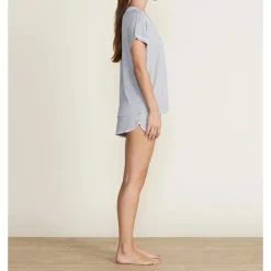 Best Barefoot Dreams Malibu Collection® Soft Jersey Piped Lounge Set