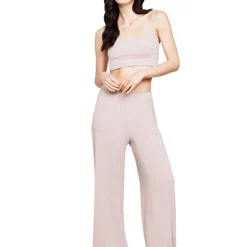 Fashion Barefoot Dreams Malibu Collection® Ultra Soft Rib Patch Pocket Pant WillowCarbon