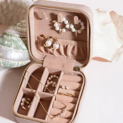 Outlet Hollis Mini Jewelry Organizer BlushNudeLeopard