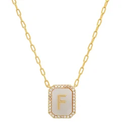 New Tai Rittichai Mother of Pearl Monogram Pendant ABCDEFGHJKLMNOPRSTVW