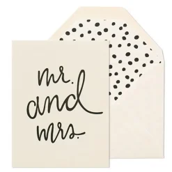 Clearance Sugar Paper Mr. and Mrs. Card