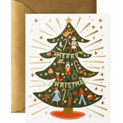 Sale RIFLE PAPER CO. Nutcracker Tree Christmas Card