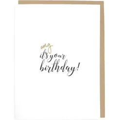 Best TEA AND BECKY OMG, It's Your Birthday Letterpress Greeting Card