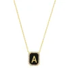 Best Tai Rittichai Onyx Monogram Pendant Necklace ABCDEFGHKLMNORSTVW