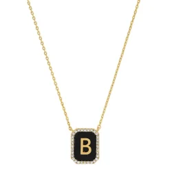 Best Tai Rittichai Onyx Monogram Pendant Necklace ABCDEFGHKLMNORSTVW
