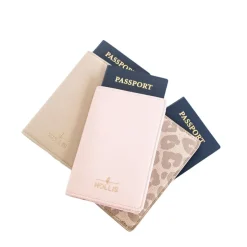 Discount Hollis Passport Holder BlushNudeLeopard