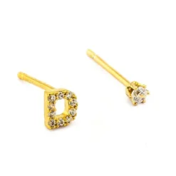 Online Tai Rittichai Pave Initial Mismatched Earrings ABCDEFGHIJKLMNPRSTVW