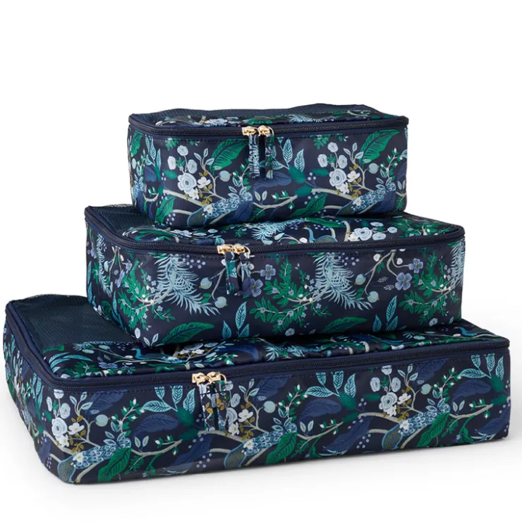 New RIFLE PAPER CO. Peacock Packing Cube Set