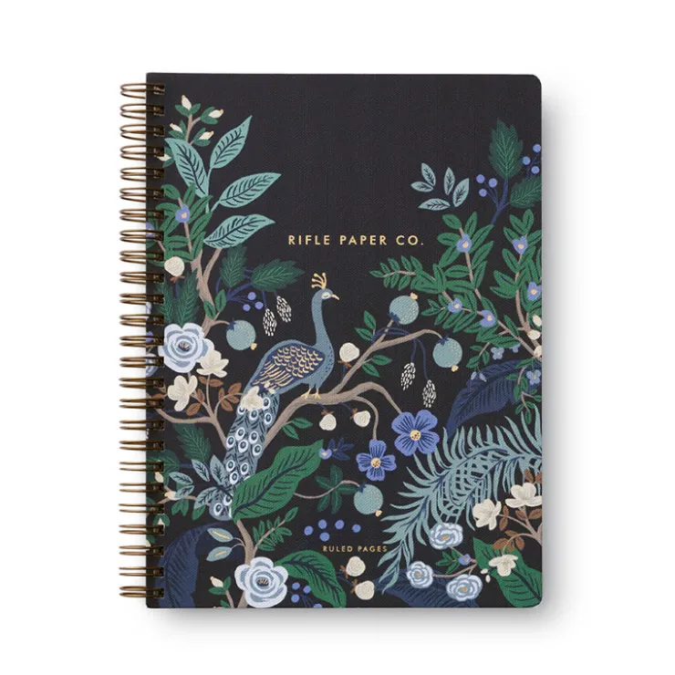 Clearance RIFLE PAPER CO. Peacock Spiral Notebook