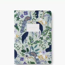 Clearance RIFLE PAPER CO. Peacock Stitched Notebook Set