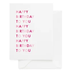 Sale Sugar Paper Pink Happy Birthday To You Card