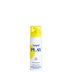 New SUPERGOOP! PLAY Body Mousse SPF 50 with Blue Sea Kale