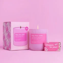 New NCLA Beauty Pop Fizz Clink! (Pink Champagne) Soy Wax Candle