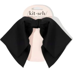 Fashion KITSCH Recycled Fabric Bow Hair Clip - Black