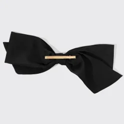 Fashion KITSCH Recycled Fabric Bow Hair Clip - Black