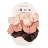 Online KITSCH Recycled Fabric Cloud Scrunchies - 3pc