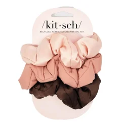 Online KITSCH Recycled Fabric Cloud Scrunchies - 3pc