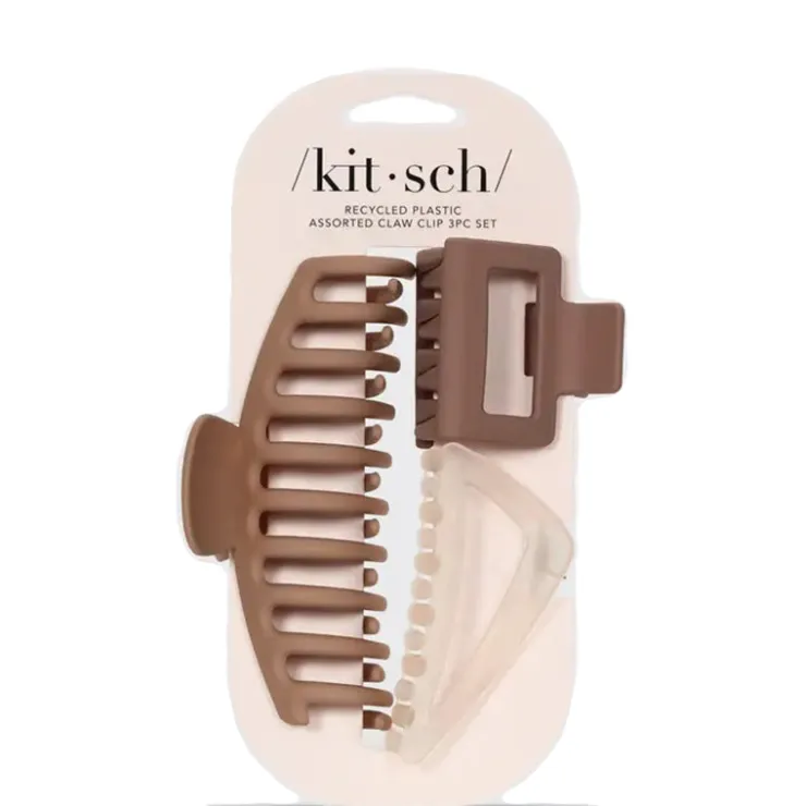 Discount KITSCH Recycled Plastic Assorted Claw Clip Set