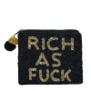 Fashion La Chic Designs Rich AF Beaded Coin Pouch