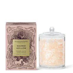 Clearance GLASSHOUSE FRAGRANCES Sacred Hollow Candle