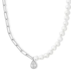 Clearance Melinda Maria Samantha Half Chain Pearl Necklace