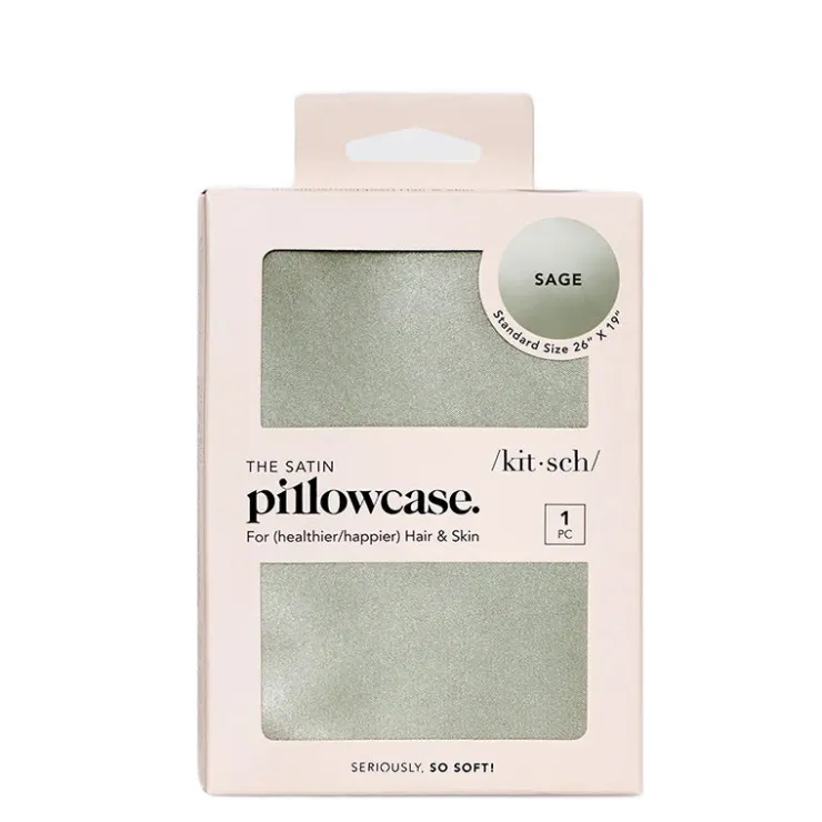 Discount KITSCH Satin Pillowcase - Sage