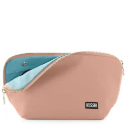 New Kusshi Signature Makeup Bag Bubble Gum PinkKelly GreenBlackCandy Apple RedGarnetJadePeach FuzzLavender