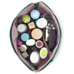 New Kusshi Signature Makeup Bag Bubble Gum PinkKelly GreenBlackCandy Apple RedGarnetJadePeach FuzzLavender