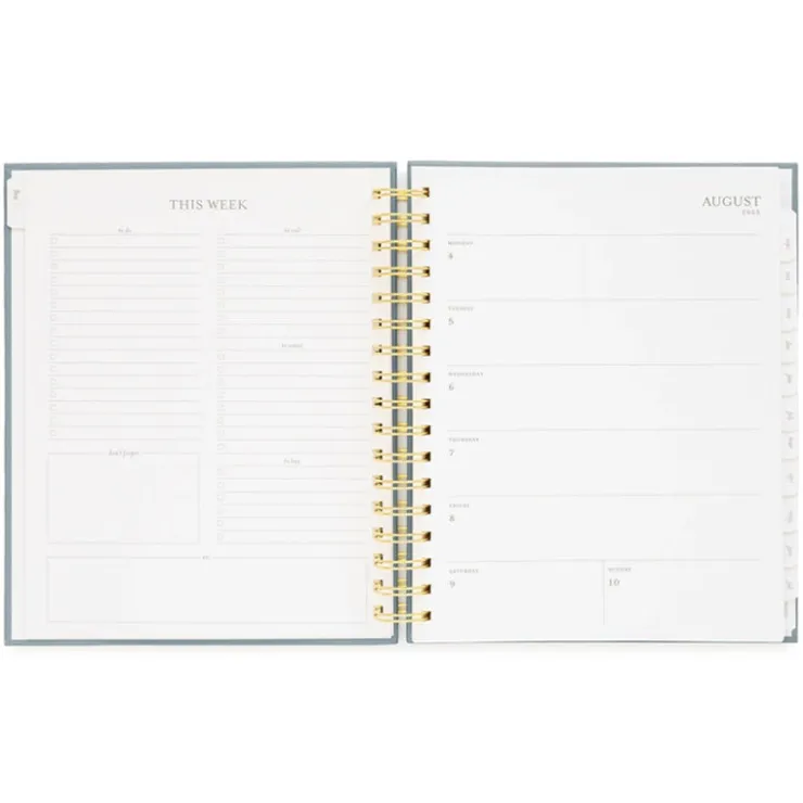 Fashion Sugar Paper 2025-2026 Signature Spiral Academic Planner - Dusty Blue