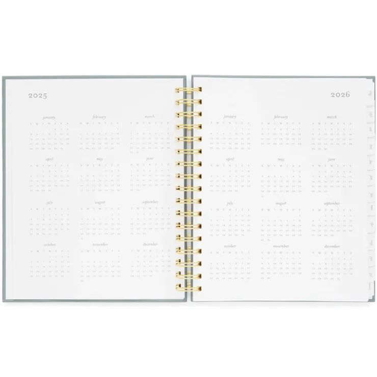 Fashion Sugar Paper 2025-2026 Signature Spiral Academic Planner - Dusty Blue