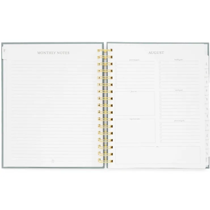 Fashion Sugar Paper 2025-2026 Signature Spiral Academic Planner - Dusty Blue