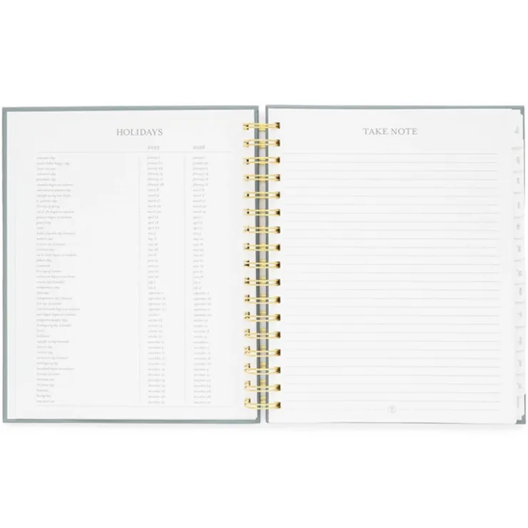 Fashion Sugar Paper 2025-2026 Signature Spiral Academic Planner - Dusty Blue