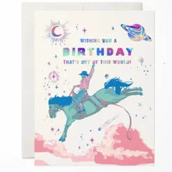 Outlet Antiquaria Space Cowboy Birthday Card