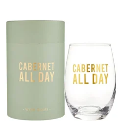 Outlet Santa Barbara Design Studio Stemless Wine Glass - Cabernet All Day