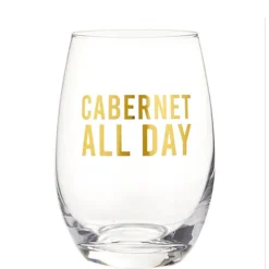 Outlet Santa Barbara Design Studio Stemless Wine Glass - Cabernet All Day