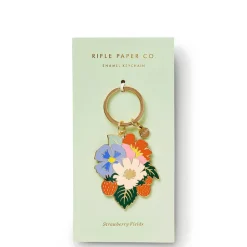Discount RIFLE PAPER CO. Strawberry Fields Enamel Keychain