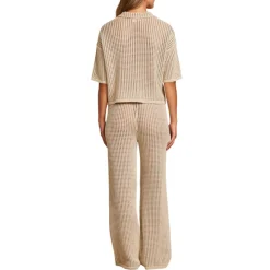 Fashion Barefoot Dreams Sunbleached Buttoned Short Sleeve Faded BlackStone