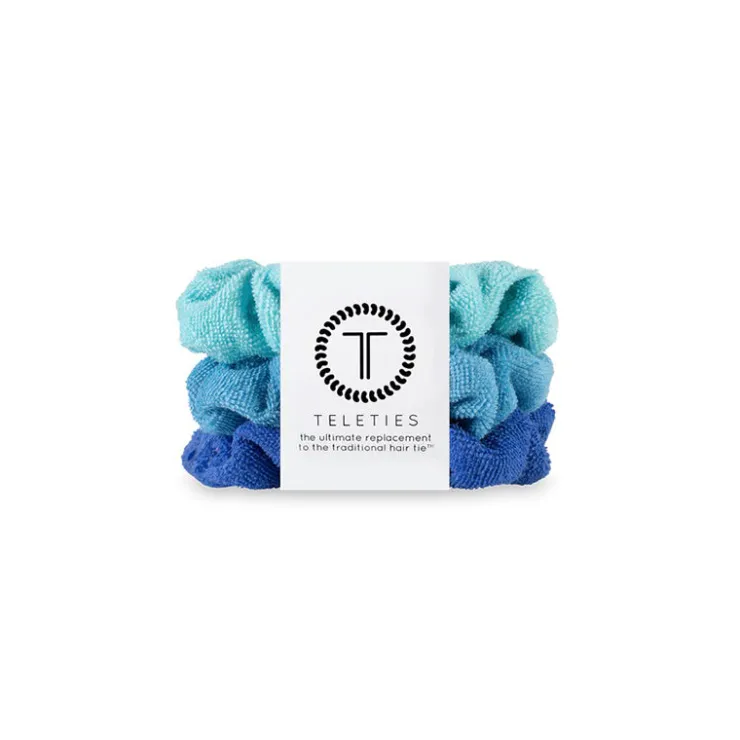 Best TELETIES Terry Cloth Scrunchie 3 Pack Bora BoraArubaAntigua