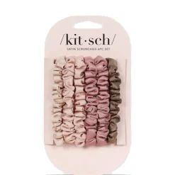 Hot KITSCH Ultra Petite Satin Scrunchie Set TerracottaEucalyptus