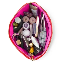 Sale Kusshi Vacationer Makeup Bag Bubble Gum PinkKelly GreenBlackCandy Apple RedGarnetJadePeach FuzzLavender