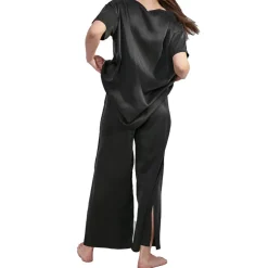 Outlet Lunya Washable Silk Tee Pant Set - Core Collection Immersed Black