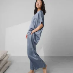 Online Lunya Washable Silk Tee Pant Set - Limited Edition Pastoral Blue